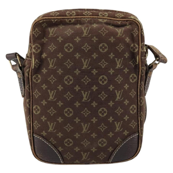LOUIS VUITTON Monogram Mini Lin Danube Shoulder Bag Ebene M95228 LV Auth yk19789