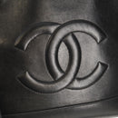 CHANEL COCO Mark Chain Shoulder Bag Lamb Skin Black Gold CC Auth yk19790V-15