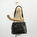 CHANEL COCO Mark Chain Shoulder Bag Lamb Skin Black Gold CC Auth yk19790V-26