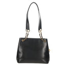 CHANEL COCO Mark Chain Shoulder Bag Lamb Skin Black Gold CC Auth yk19790V-3