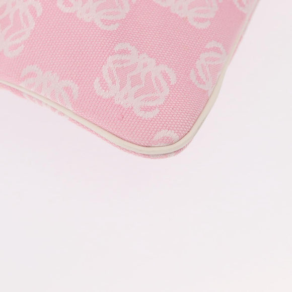 LOEWE Anagram Hand Bag Canvas Pink Silver Auth yk19791