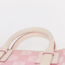 LOEWE Anagram Hand Bag Canvas Pink Silver Auth yk19791-14