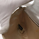 CHANEL Choco Bar New Travel Line Chain Bag Canvas Silver CC Auth yk19792-20