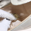 CHANEL Choco Bar New Travel Line Chain Bag Canvas Silver CC Auth yk19792-12