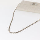 CHANEL Choco Bar New Travel Line Chain Bag Canvas Silver CC Auth yk19792-7