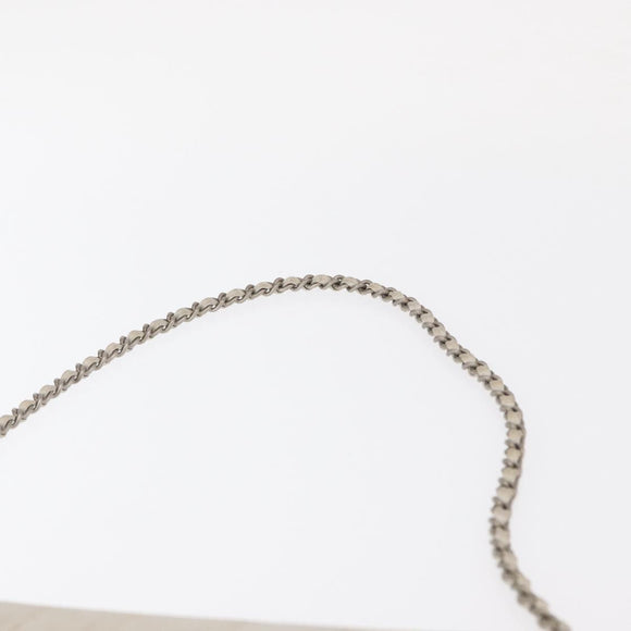 CHANEL Choco Bar New Travel Line Chain Bag Canvas Silver CC Auth yk19792