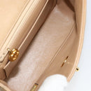 CHANEL Matelasse 17 Chain Shoulder Bag Lamb Skin Beige Gold CC Auth yk19793-17