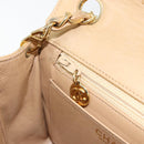CHANEL Matelasse 17 Chain Shoulder Bag Lamb Skin Beige Gold CC Auth yk19793-20