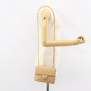 CHANEL Matelasse 17 Chain Shoulder Bag Lamb Skin Beige Gold CC Auth yk19793-25