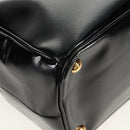 PRADA Galleria Hand Bag Safiano leather 2way Black Gold Auth yk19794V-17