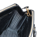 PRADA Galleria Hand Bag Safiano leather 2way Black Gold Auth yk19794V-23