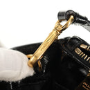 PRADA Galleria Hand Bag Safiano leather 2way Black Gold Auth yk19794V-25