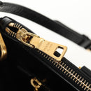 PRADA Galleria Hand Bag Safiano leather 2way Black Gold Auth yk19794V-26