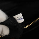 PRADA Galleria Hand Bag Safiano leather 2way Black Gold Auth yk19794V-10