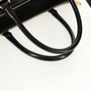 PRADA Galleria Hand Bag Safiano leather 2way Black Gold Auth yk19794V-7