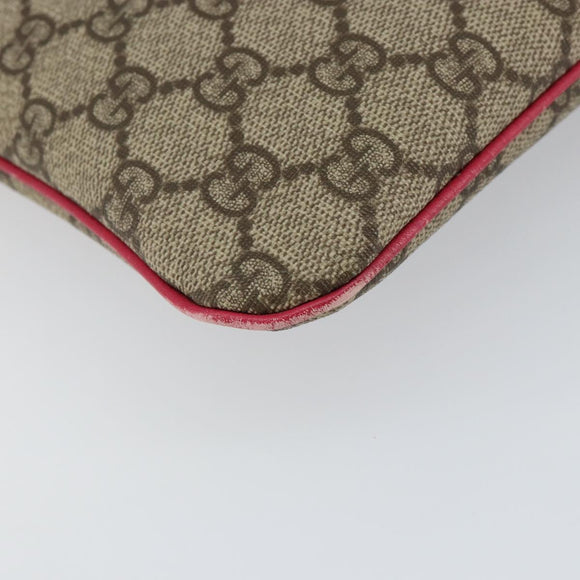 GUCCI GG Supreme Hand Bag PVC Beige 117551 Auth yk19795