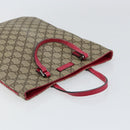 GUCCI GG Supreme Hand Bag PVC Beige 117551 Auth yk19795-6