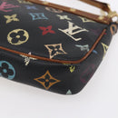 LOUIS VUITTON Multicolor Pochette Accessoires Pouch Black M92648 LV Auth yk19799-8