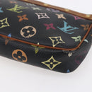 LOUIS VUITTON Multicolor Pochette Accessoires Pouch Black M92648 LV Auth yk19799-16
