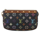 LOUIS VUITTON Multicolor Pochette Accessoires Pouch Black M92648 LV Auth yk19799-13