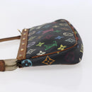 LOUIS VUITTON Multicolor Pochette Accessoires Pouch Black M92648 LV Auth yk19799-3