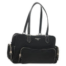 PRADA Shoulder Bag Nylon Black Silver Auth yk19806V-1