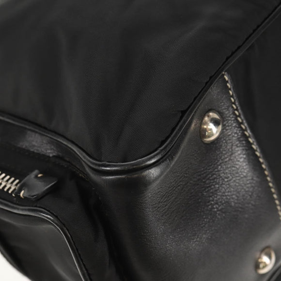 PRADA Shoulder Bag Nylon Black Silver Auth yk19806V