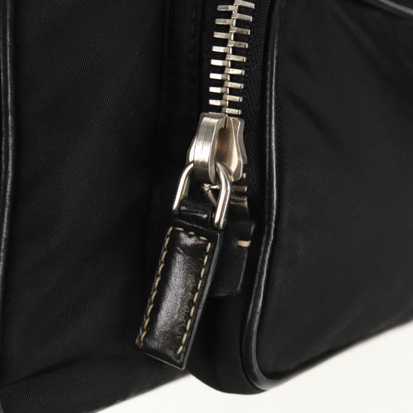 PRADA Shoulder Bag Nylon Black Silver Auth yk19806V