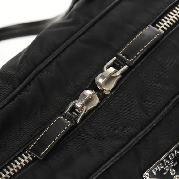 PRADA Shoulder Bag Nylon Black Silver Auth yk19806V