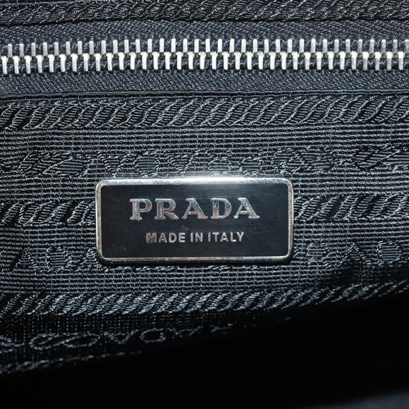 PRADA Shoulder Bag Nylon Black Silver Auth yk19806V