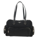 PRADA Shoulder Bag Nylon Black Silver Auth yk19806V-13