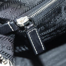 PRADA Shoulder Bag Nylon Black Silver Auth yk19806V-25