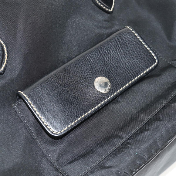 PRADA Shoulder Bag Nylon Black Silver Auth yk19806V