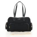 PRADA Shoulder Bag Nylon Black Silver Auth yk19806V-12