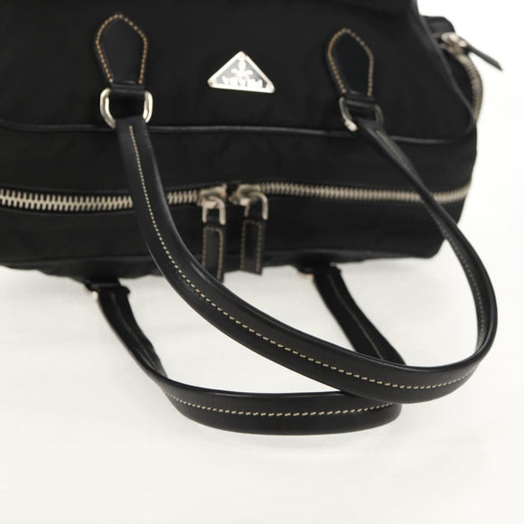 PRADA Shoulder Bag Nylon Black Silver Auth yk19806V