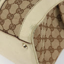 GUCCI GG Canvas Web Sherry Line Hand Bag Beige Gold 145997 Auth yk19807-10