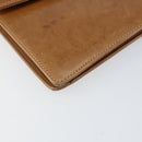 GUCCI Chain Shoulder Bag Leather Beige Gold Auth yk19810-11