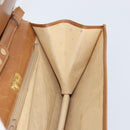 GUCCI Chain Shoulder Bag Leather Beige Gold Auth yk19810-18