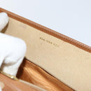 GUCCI Chain Shoulder Bag Leather Beige Gold Auth yk19810-22