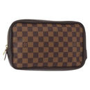 LOUIS VUITTON Damier Ebene Trousse Toilette 25 Clutch Bag N47624 LV Auth yk19812-1
