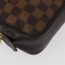 LOUIS VUITTON Damier Ebene Trousse Toilette 25 Clutch Bag N47624 LV Auth yk19812-15