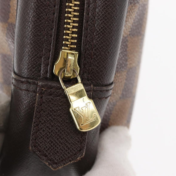 LOUIS VUITTON Damier Ebene Trousse Toilette 25 Clutch Bag N47624 LV Auth yk19812