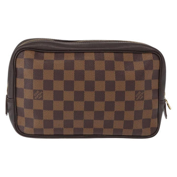 LOUIS VUITTON Damier Ebene Trousse Toilette 25 Clutch Bag N47624 LV Auth yk19812 - 0