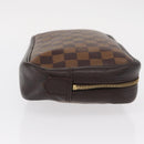 LOUIS VUITTON Damier Ebene Trousse Toilette 25 Clutch Bag N47624 LV Auth yk19812-3