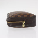 LOUIS VUITTON Damier Ebene Trousse Toilette 25 Clutch Bag N47624 LV Auth yk19812-4