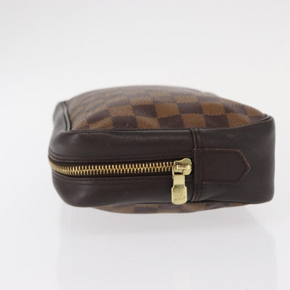 LOUIS VUITTON Damier Ebene Trousse Toilette 25 Clutch Bag N47624 LV Auth yk19812