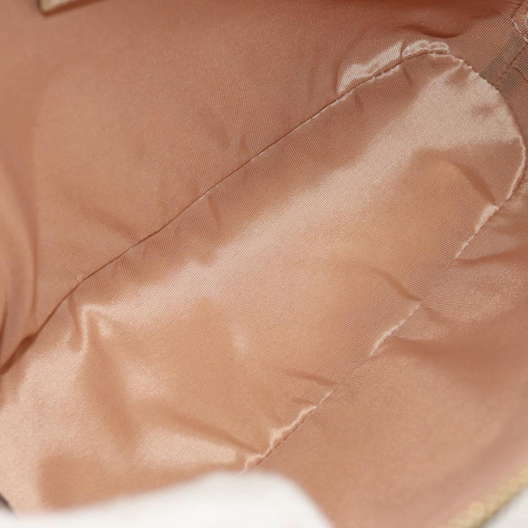 GUCCI Horsebit GG Supreme Pouch PVC Beige Gold 774337 Auth yk19813V