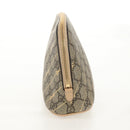 GUCCI Horsebit GG Supreme Pouch PVC Beige Gold 774337 Auth yk19813V-4