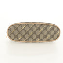 GUCCI Horsebit GG Supreme Pouch PVC Beige Gold 774337 Auth yk19813V-6