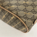 GUCCI Horsebit GG Supreme Pouch PVC Beige Gold 774337 Auth yk19813V-14